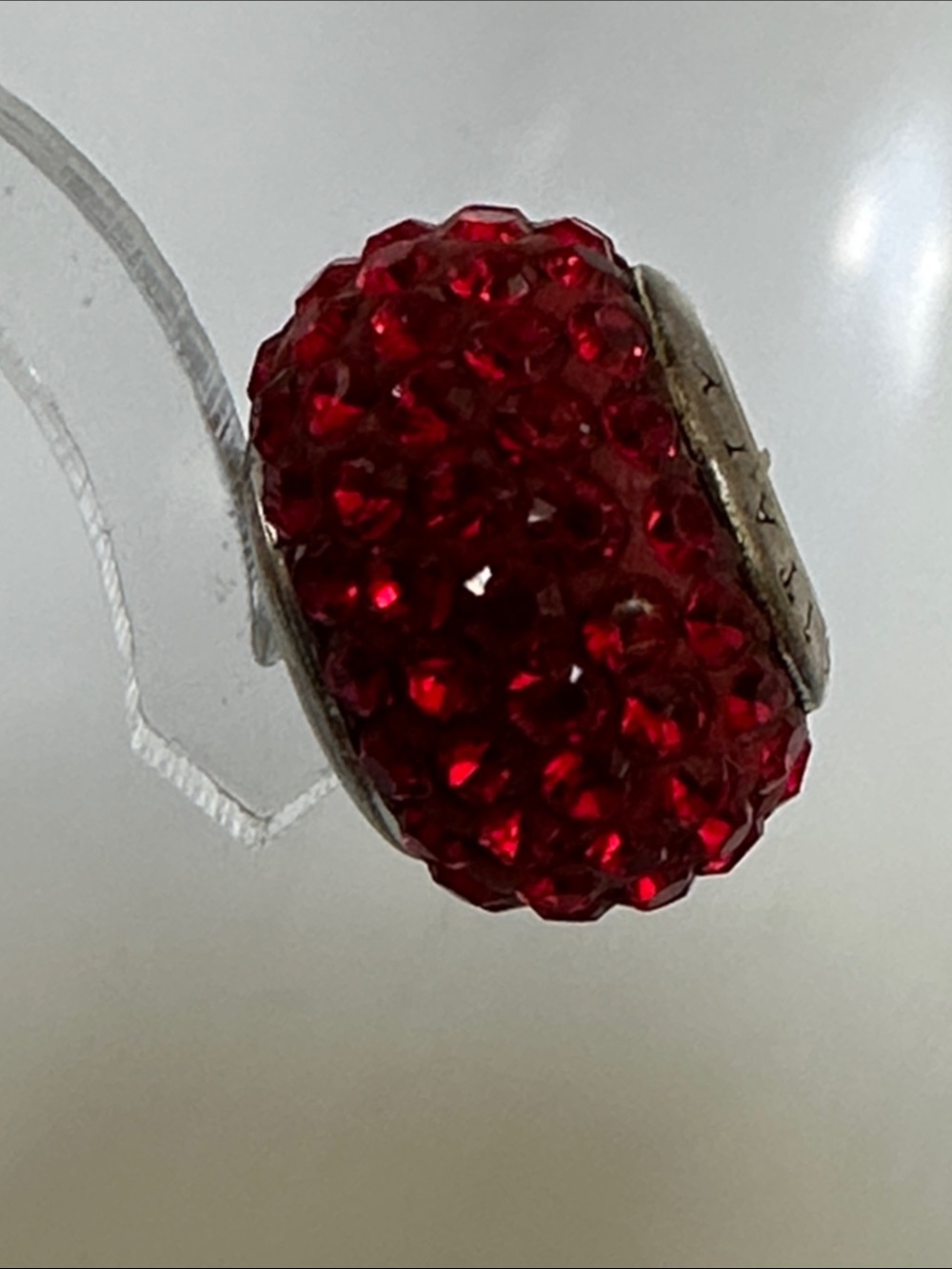 Pandora Red Crystal Charm made in italy